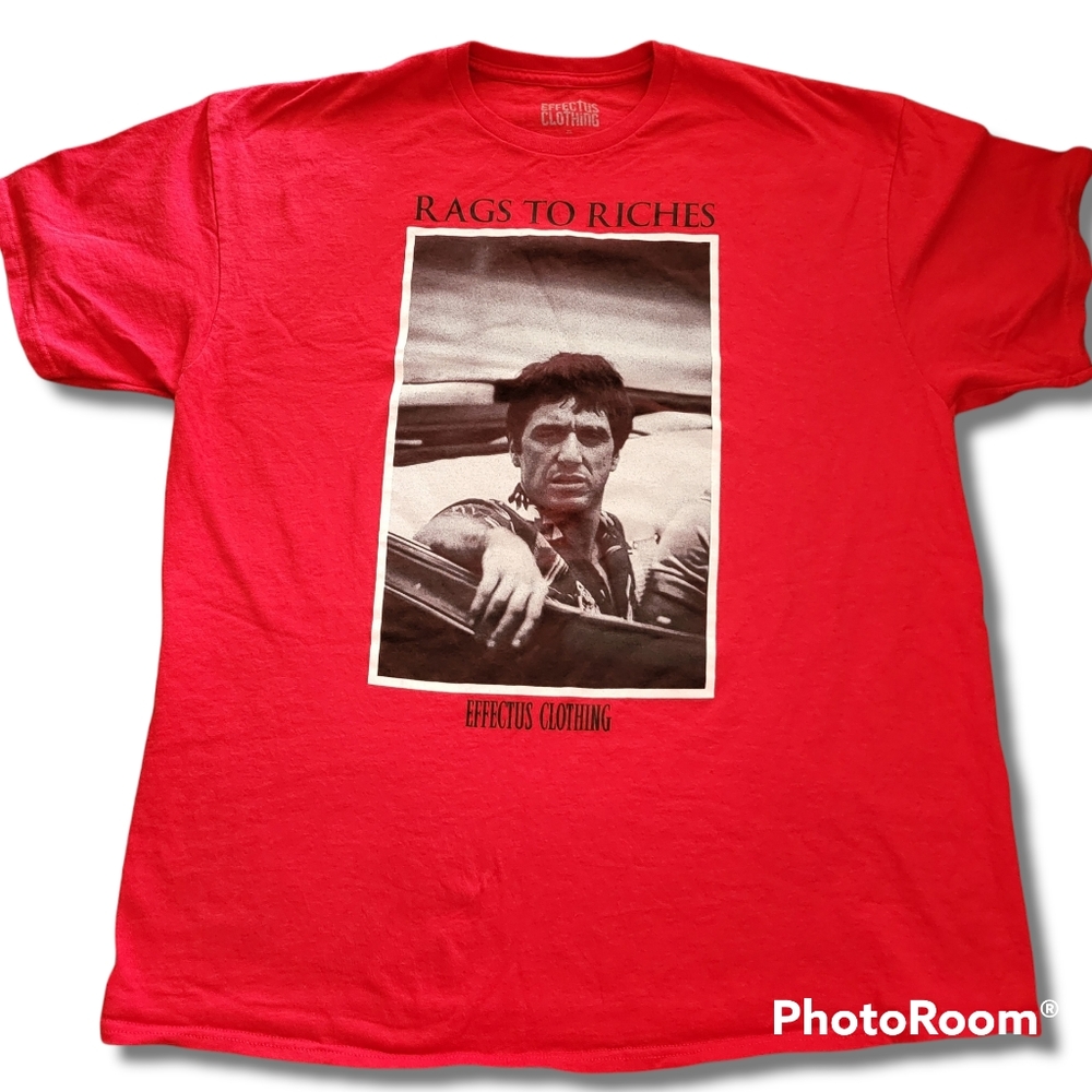 EFFECTUS CLOTHING MEN'S XL. AL PACINO..MOB RAGS TO RICHES TSHIRT NEW